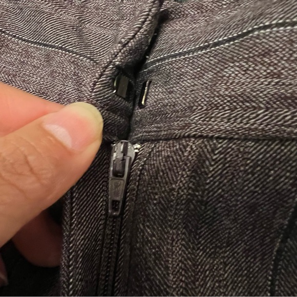 Worthington Works Stretch Women’s Wide Leg Pants Size 8 Purple Striped W Pockets - Picture 3 of 8